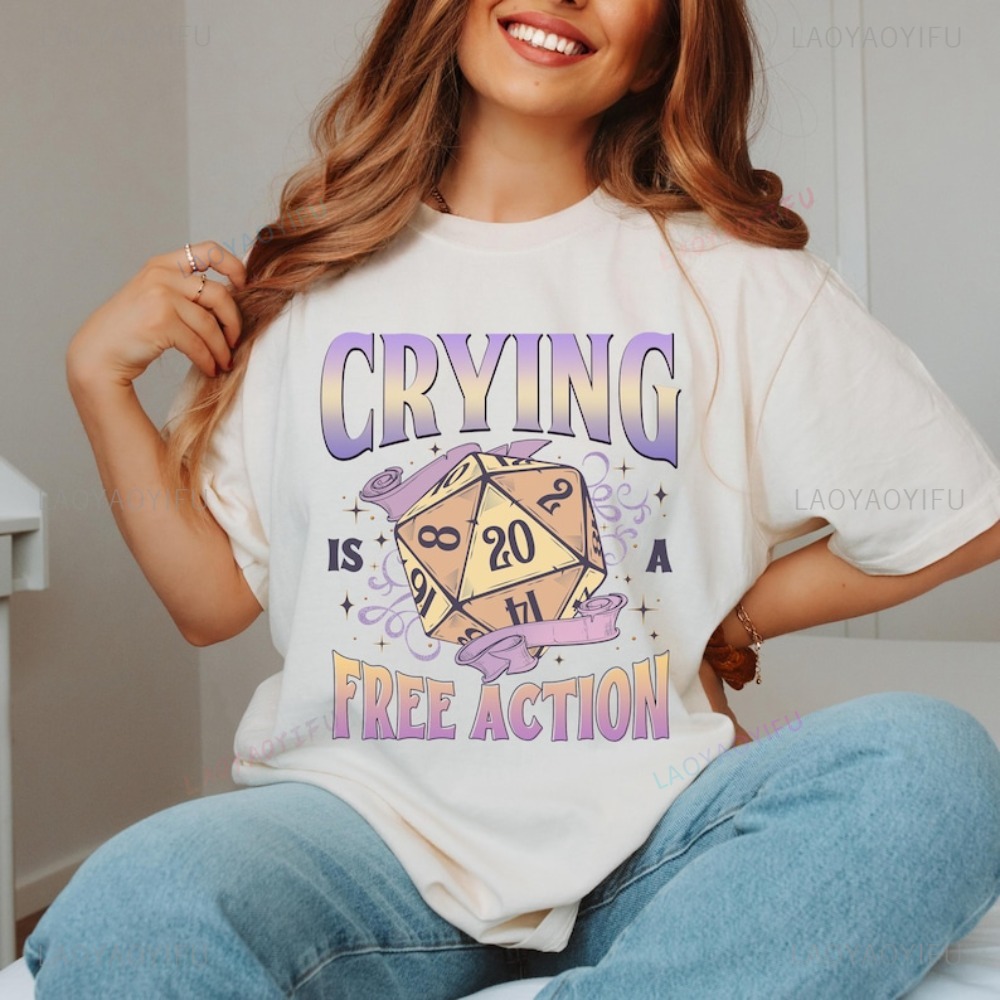 Funny DnD Crying Is A Free Act - Retro Gaming Fun 评论和价格