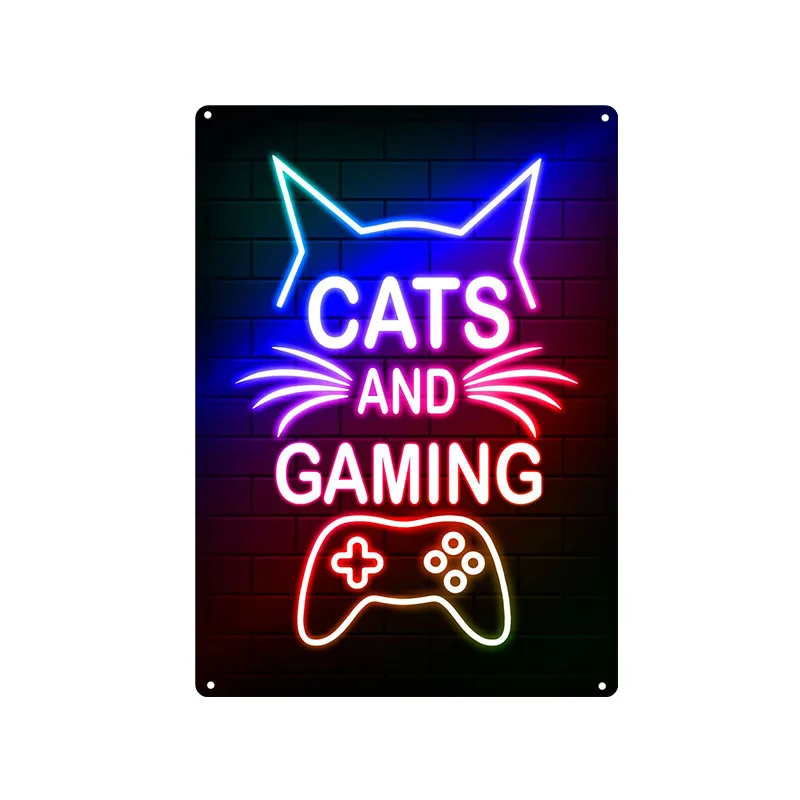 Gaming Cat Metal Sign Savage G - Retro Gaming Cafe 评论和价格