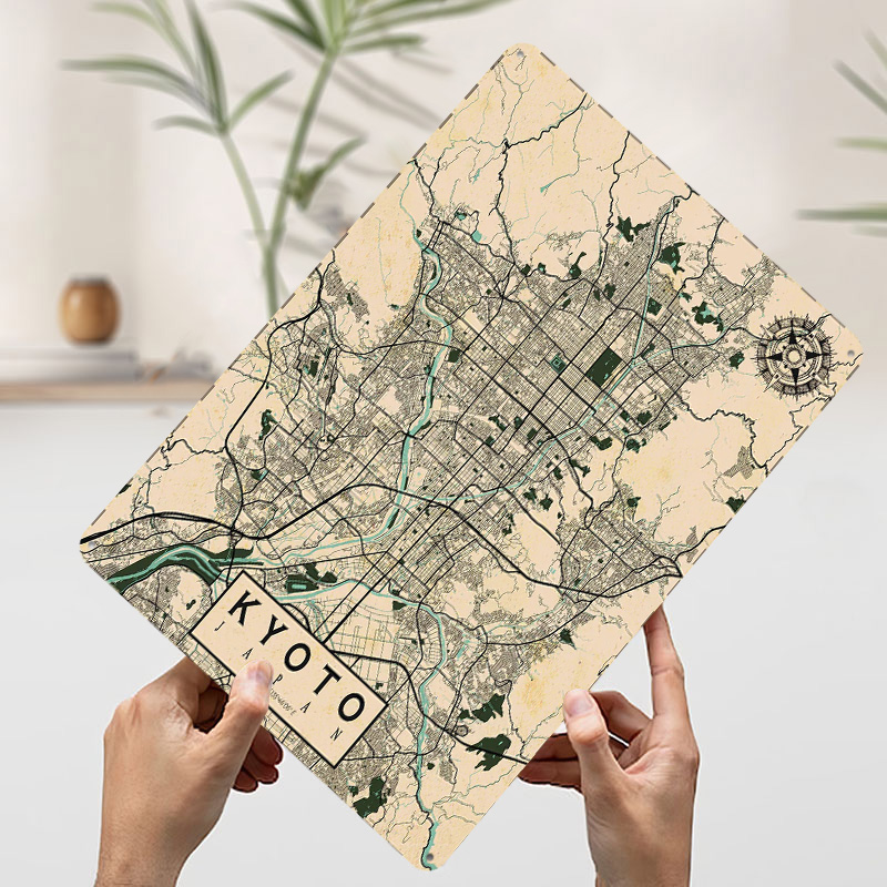 Kyoto City Map Japan Vintage P - Retro Gaming Japan 评论和价格