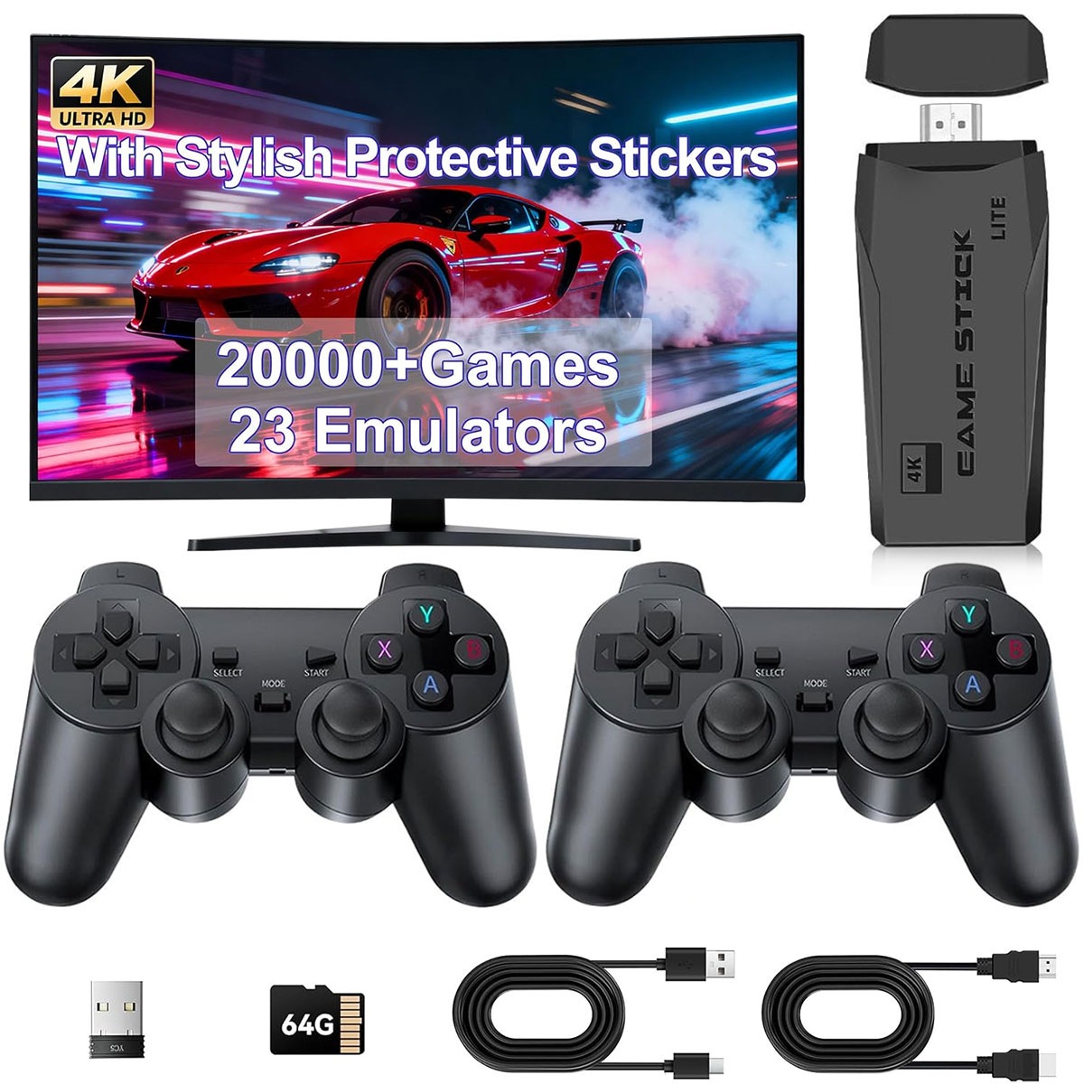 M8 Game Console 20000+ Games E - Retro Gaming Hdmi Stick 评论和价格