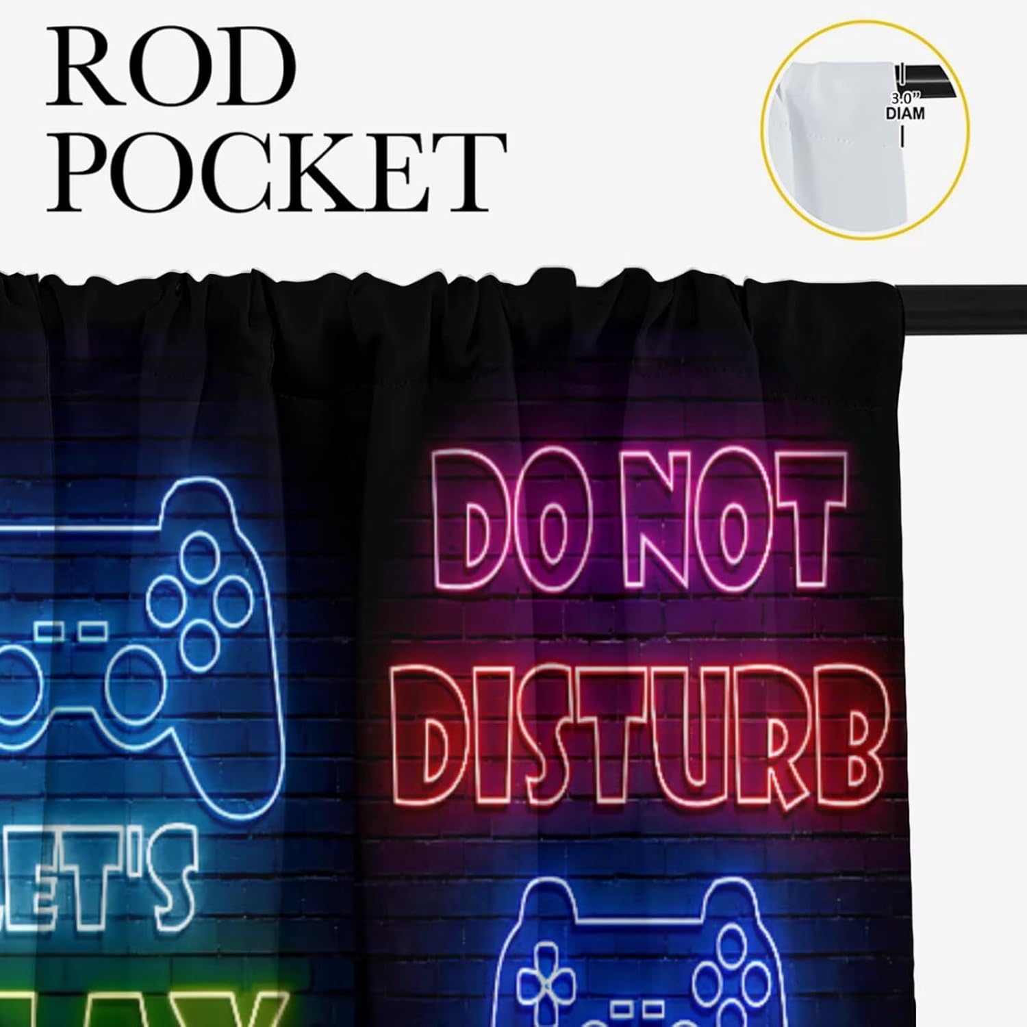 Gaming Gamer Curtain Curtains  - Retro Gaming Cafe 评论和价格