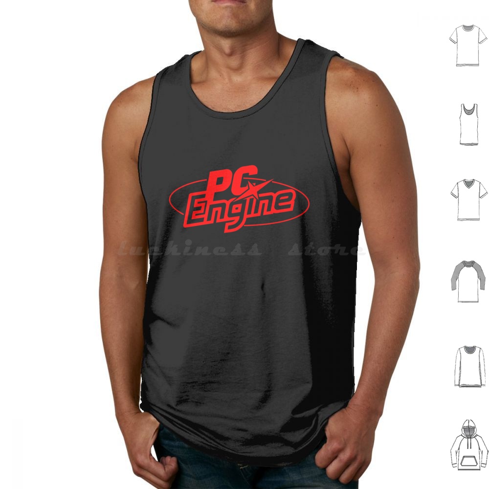 Pc Engine Logo Tank Tops Print - Retro Gaming Japan 评论和价格
