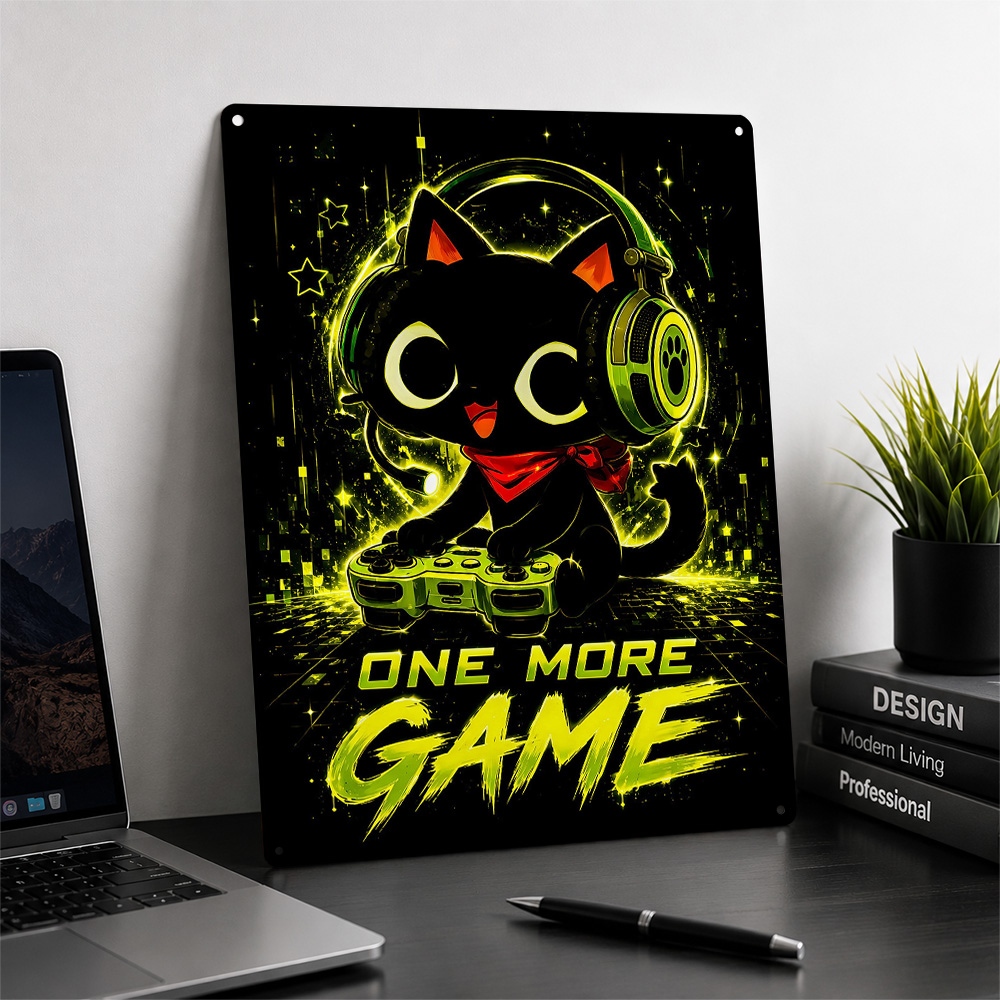 Cute Gaming Cat One More Game  - Retro Gaming Cafe 评论和价格