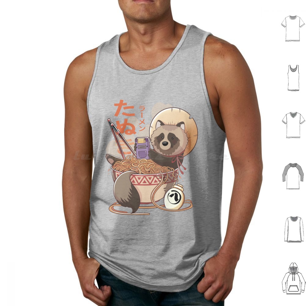 Tanuki Ramen Tank Tops Print C - Retro Gaming Japan 评论和价格