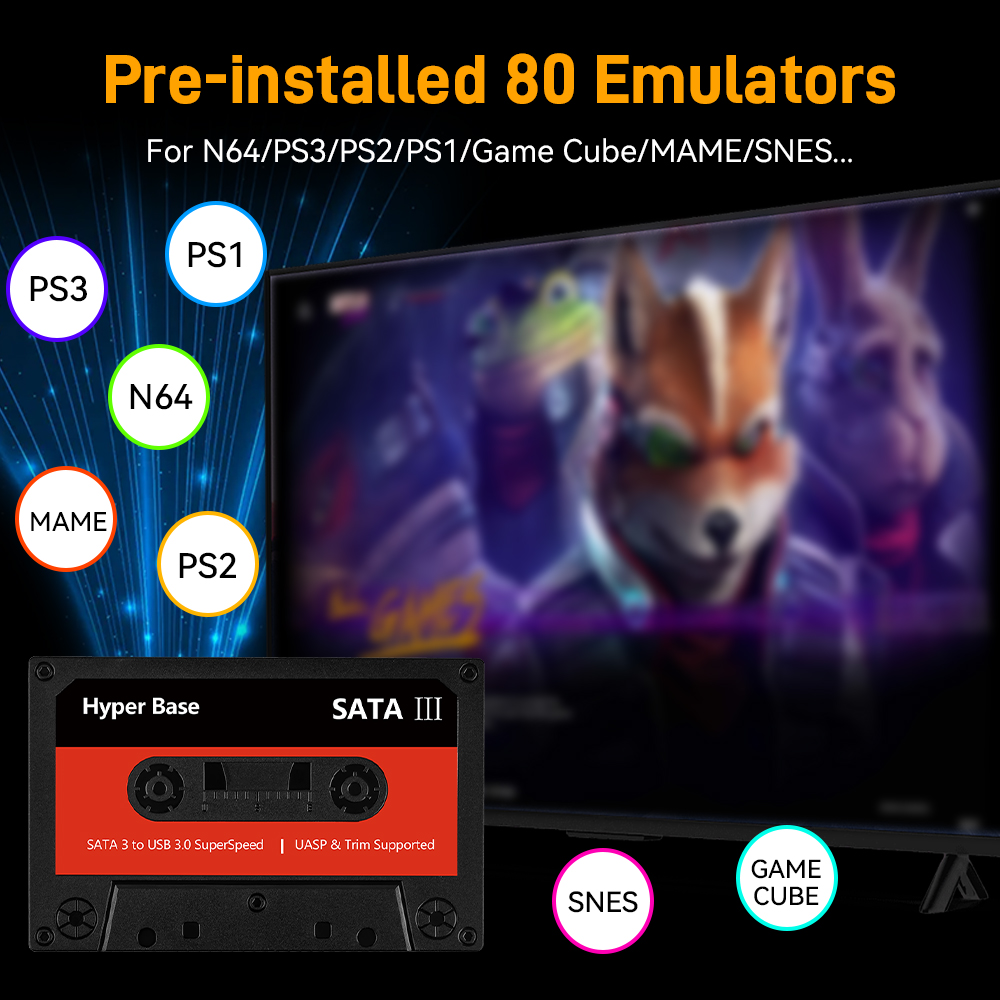 Batocera 500G/2T Emulator Game - Retro Gaming Ps2 评论和价格
