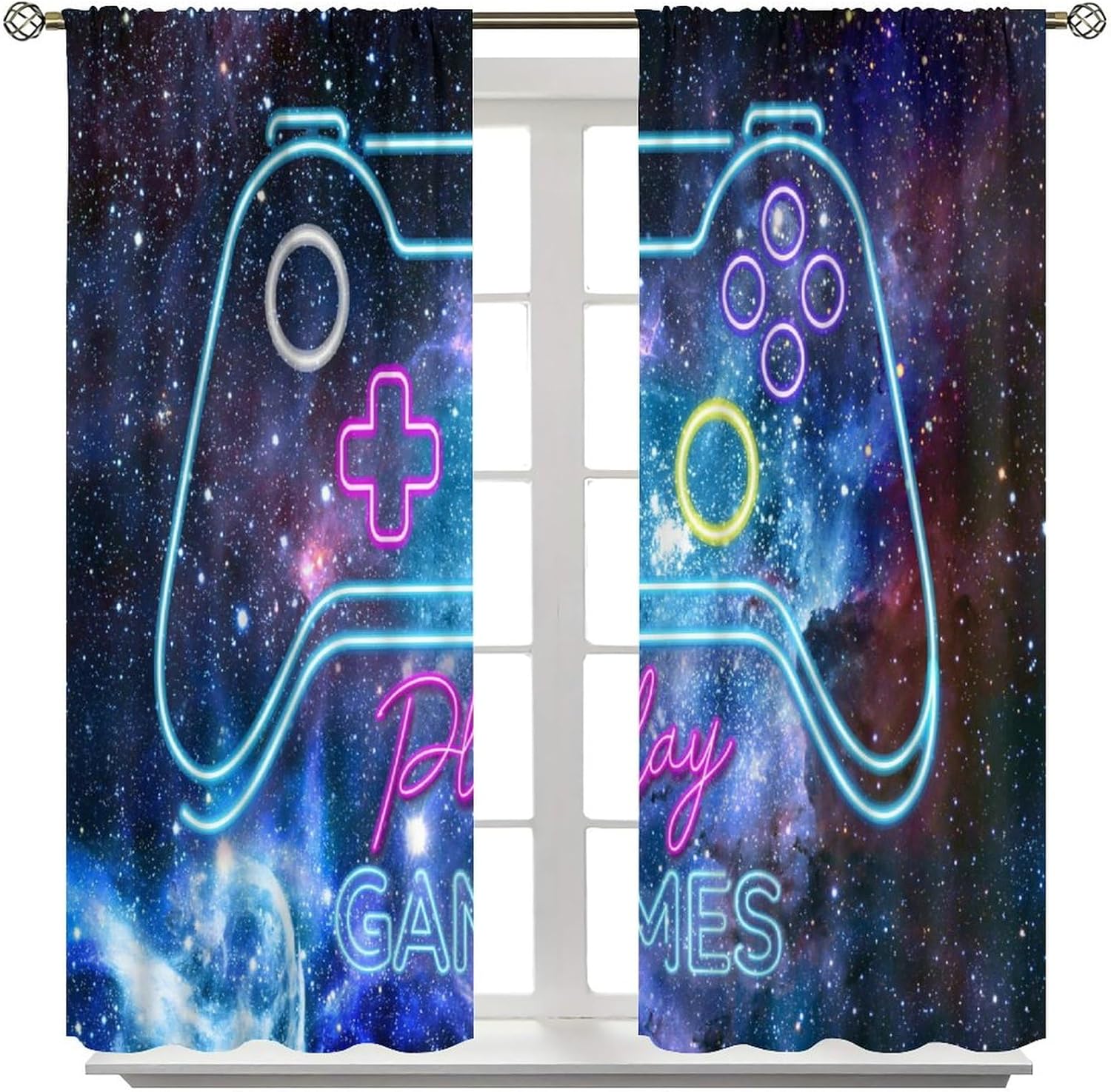 Gaming Blackout Curtains Retro - Retro Gaming Cafe 评论和价格
