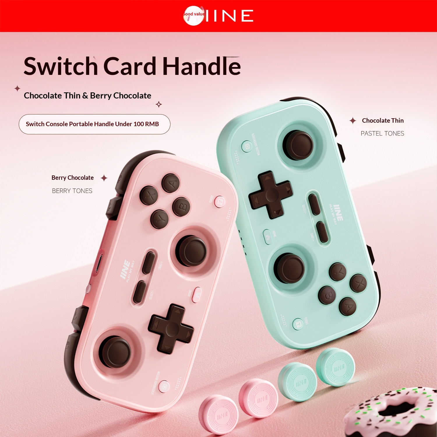 IINE Palm-Sized Gamepads Dual  - Retro Gaming Phone 评论和价格