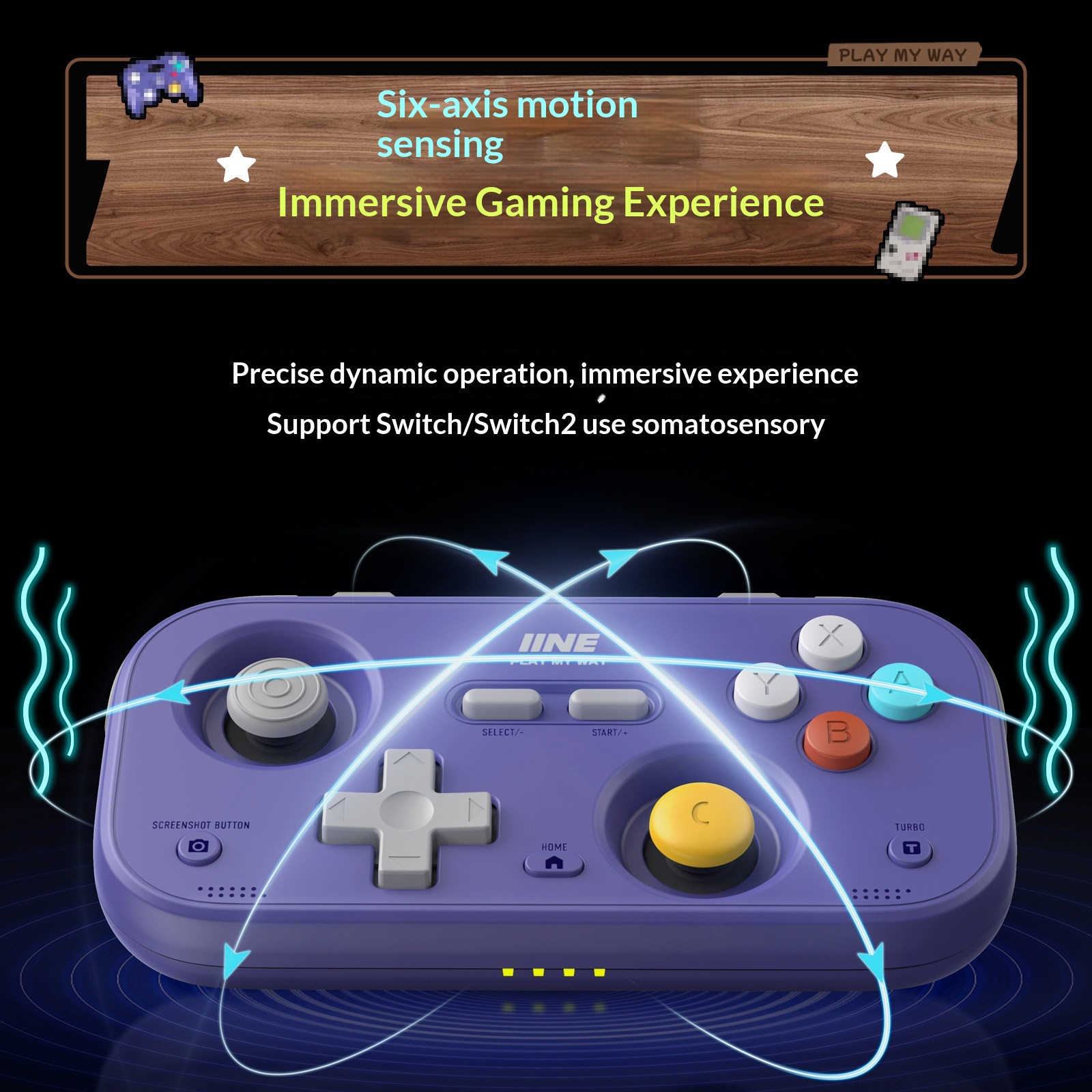 IINE Palm-Sized Gamepads Dual  - Retro Gaming Phone 评论和价格