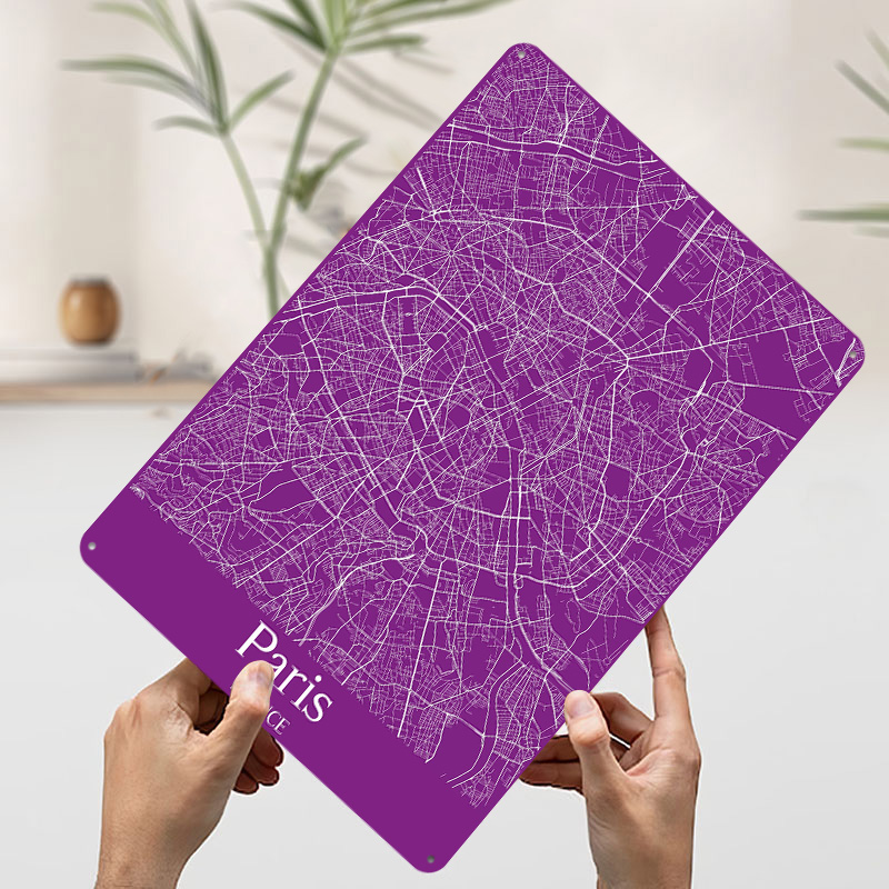 Paris City Map Printed Poster  - Retro Gaming Paris 评论和价格