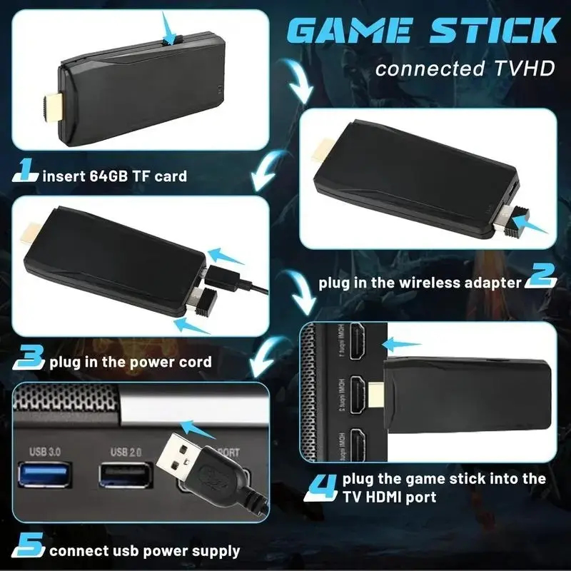 Plug And Play Retro Game Conso - Retro Gaming Hdmi Stick 评论和价格