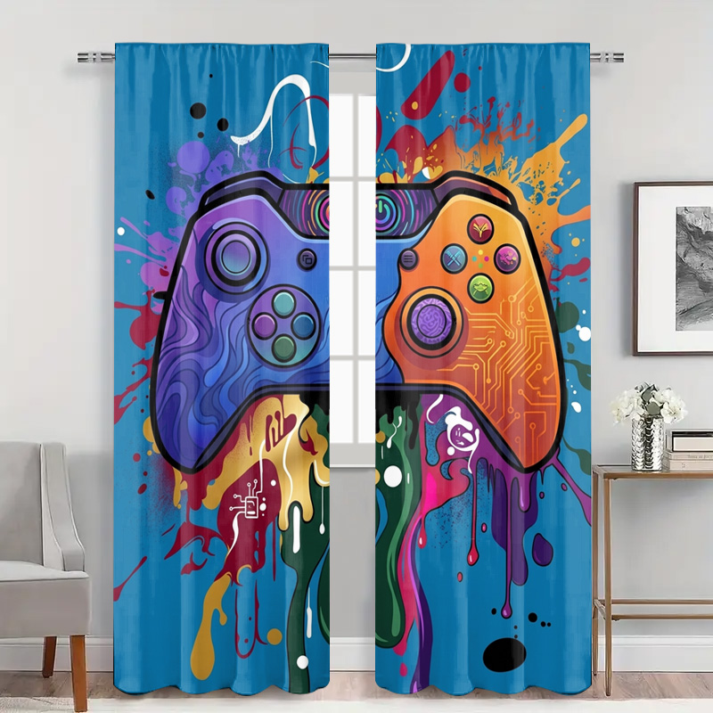 Retro Gaming Curtain Video Gam - Retro Gaming Cafe 评论和价格