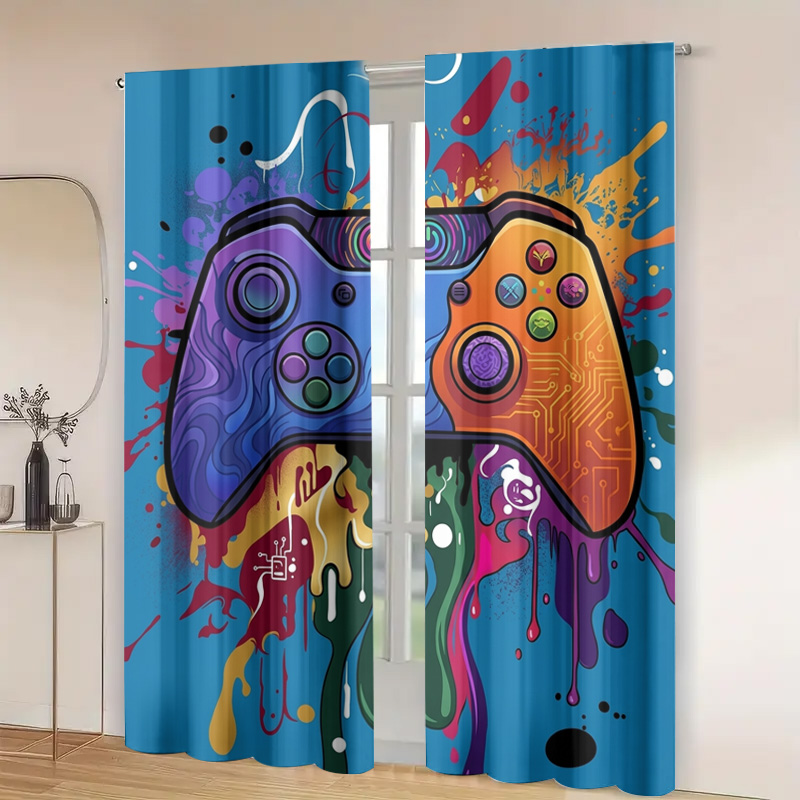 Retro Gaming Curtain Video Gam - Retro Gaming Cafe 评论和价格
