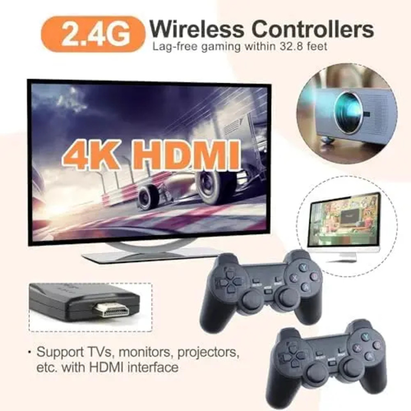 4K Wireless Retro Game Console - Retro Gaming Hdmi Stick 评论和价格