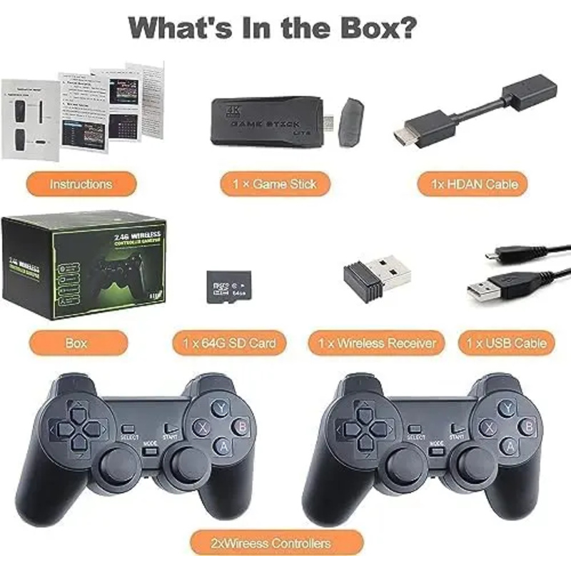 4K Wireless Retro Game Console - Retro Gaming Hdmi Stick 评论和价格