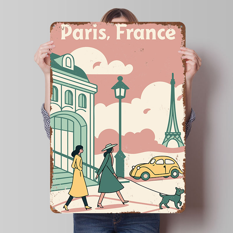 Paris France Travel Printed Po - Retro Gaming Paris 评论和价格