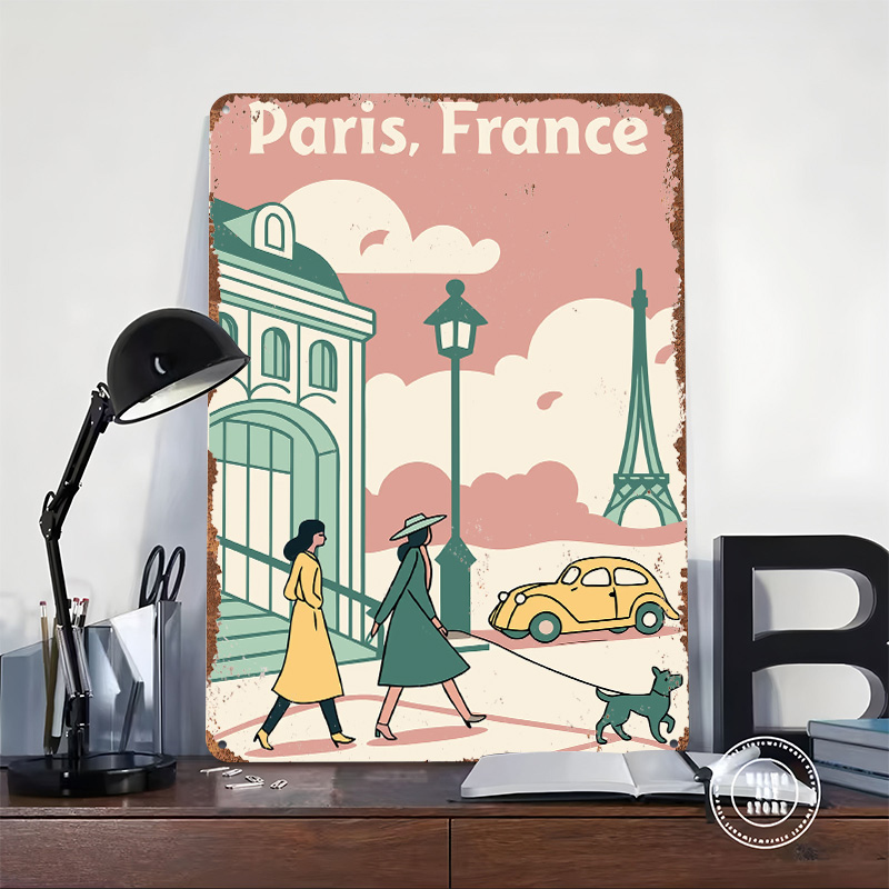 Paris France Travel Printed Po - Retro Gaming Paris 评论和价格
