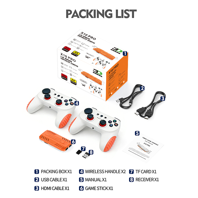 X10 PRO Wireless Game Stick Re - Retro Gaming Hdmi Stick 评论和价格